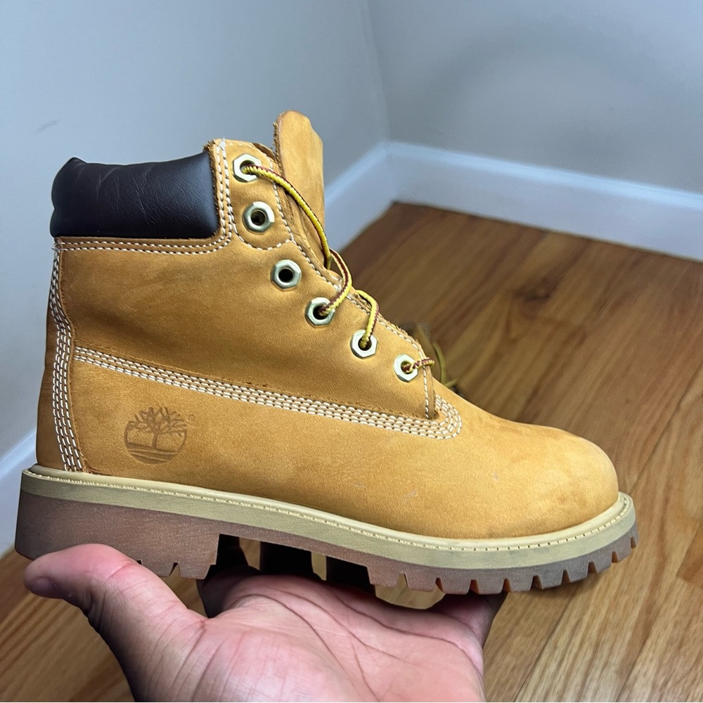 TIMBERLAND 6-Inch Premium Waterproof Boots Wheat Nubuck 12909 Size 4M/5.5W